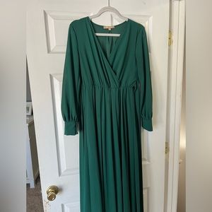 Emerald Green long sleeve dress
